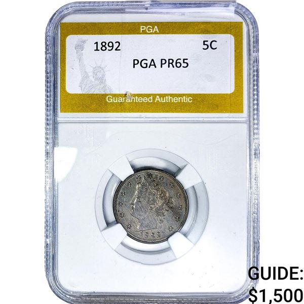 1892 Liberty Victory Nickel PGA PR65