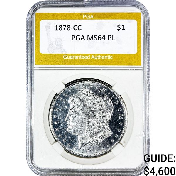 1878-CC Morgan Silver Dollar PGA MS64 PL