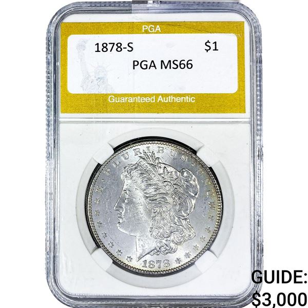 1878-S Morgan Silver Dollar PGA MS66