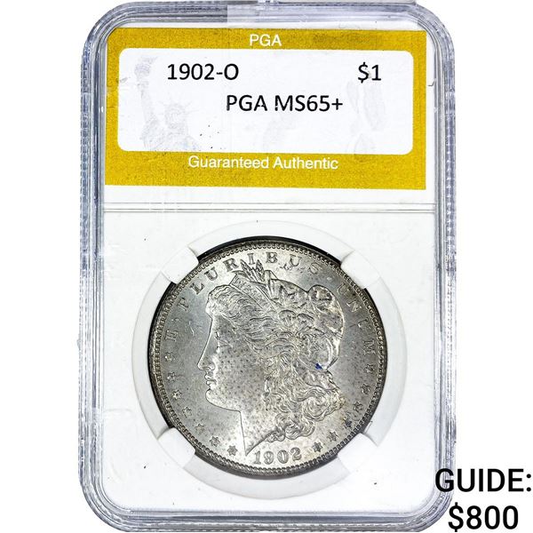 1902-O Morgan Silver Dollar PGA MS65+