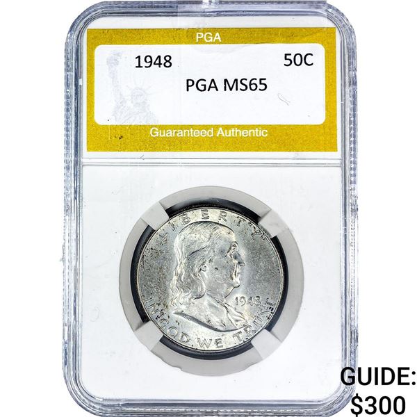 1948 Franklin Half Dollar PGA MS65