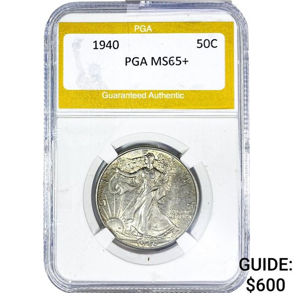 1940 Walking Liberty Half Dollar PGA MS65+