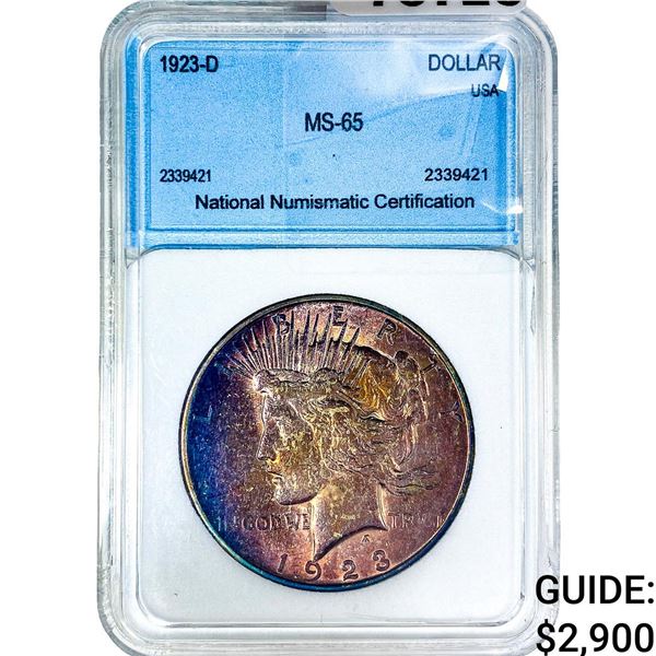 1923-D Silver Peace Dollar NNC MS65