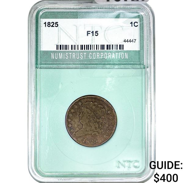 1825 Classic Head Half Cent PGA F15