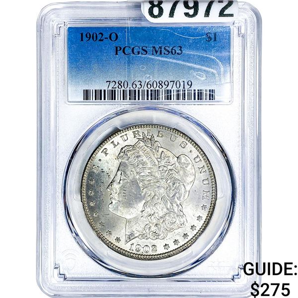 1902-O Morgan Silver Dollar PCGS MS63