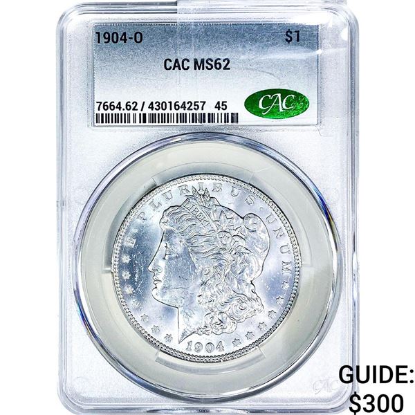 1904-O Morgan Silver Dollar CAC MS62