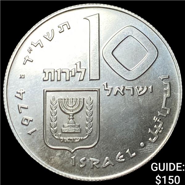 1974 Isreal Silver 10 Lirot Proof
