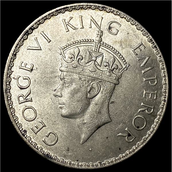 1940 British India Silver 1 Rupee UNCIRCULATED