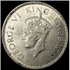 Image 1 : 1940 British India Silver 1 Rupee UNCIRCULATED