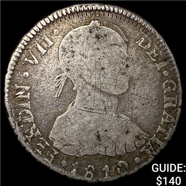 1810 Peru Silver 2 Reales NEARLY UNCIRCULATED