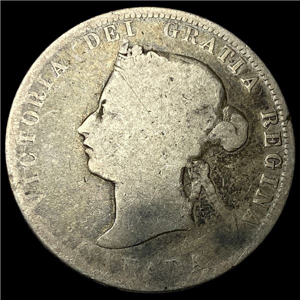 1872 Canada Silver 25 Cents - Victoria NEARLY UNCIRCULATED
