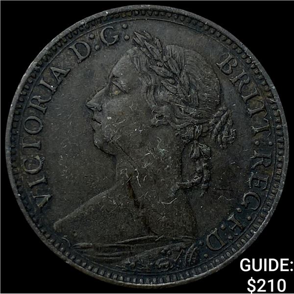 1882-H Great Britain Bronze Farthing - Victoria NEARLY UNCIRCULATED