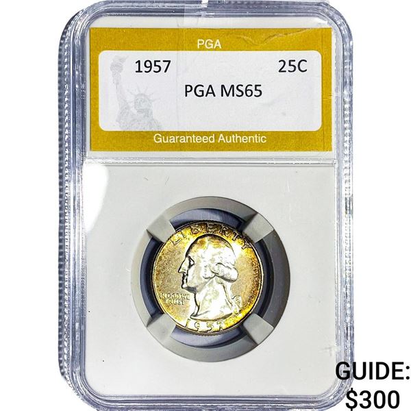 1957 Washington Silver Quarter PGA MS65