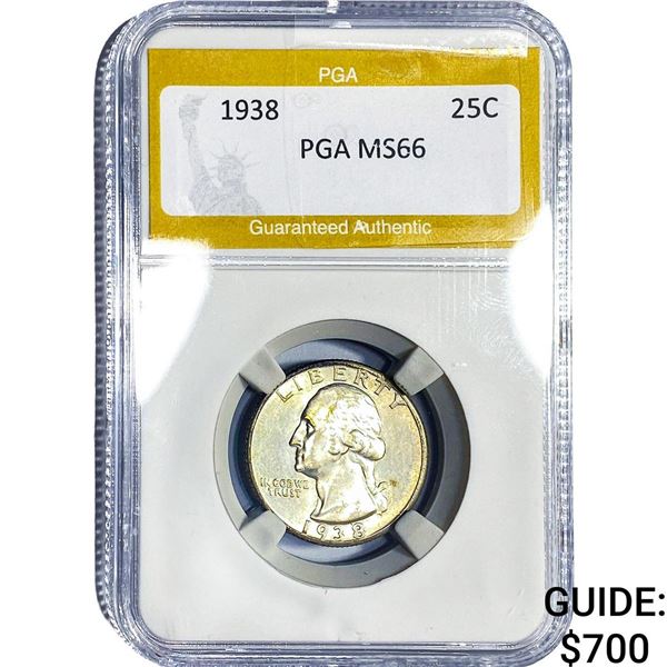 1938 Washington Silver Quarter PGA MS66