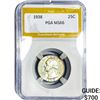 Image 1 : 1938 Washington Silver Quarter PGA MS66