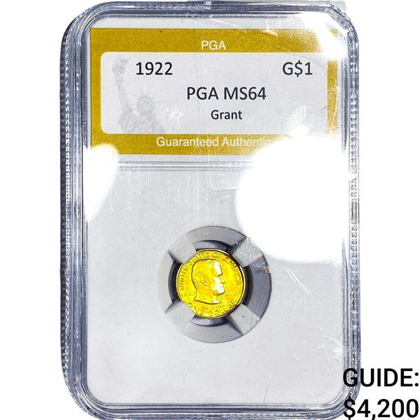 1922 Gold $1 Grant PGA MS64