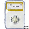 Image 1 : 1908 Barber Dime PGA MS64