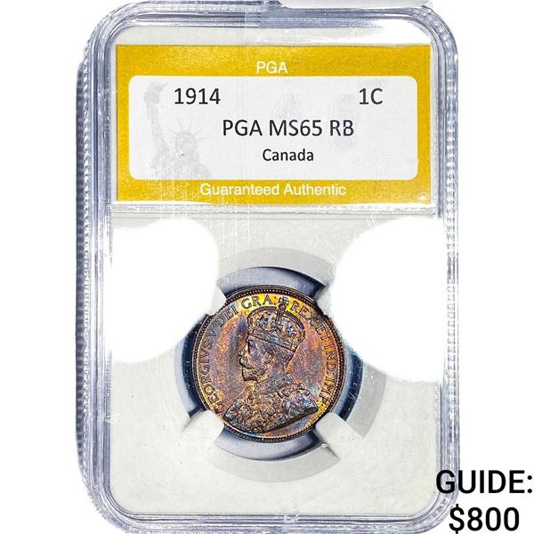 1914 1C Canada PGA MS65 RB