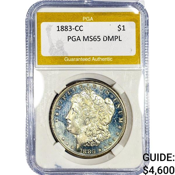 1883-CC Morgan Silver Dollar PGA MS65 DMPL