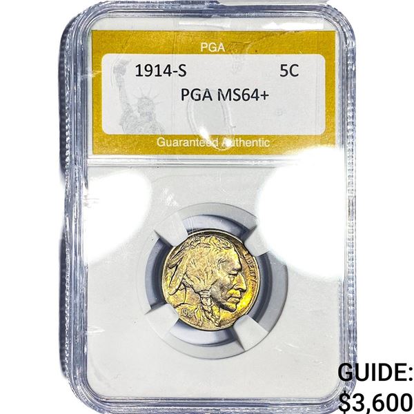 1914-S Buffalo Nickel PGA MS64+