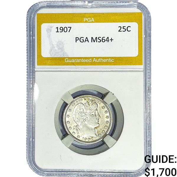 1907 Barber Quarter PGA MS64+