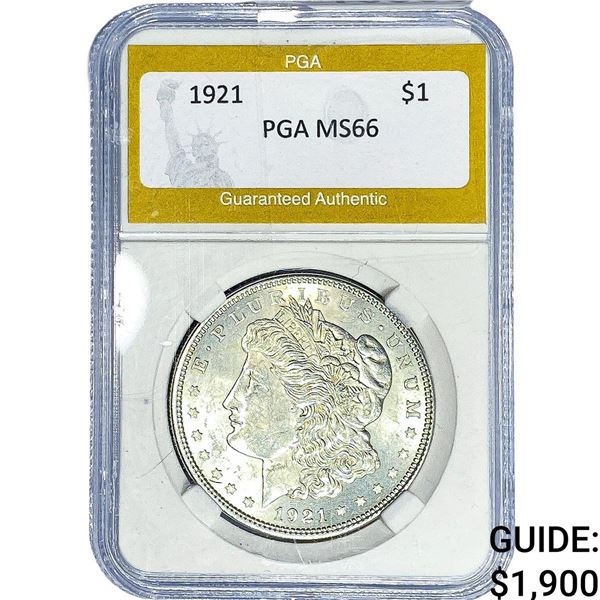 1921 Morgan Silver Dollar PGA MS66