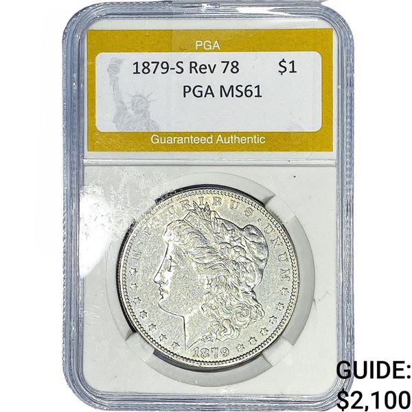 1879-S Rev 78 Morgan Silver Dollar PGA MS61