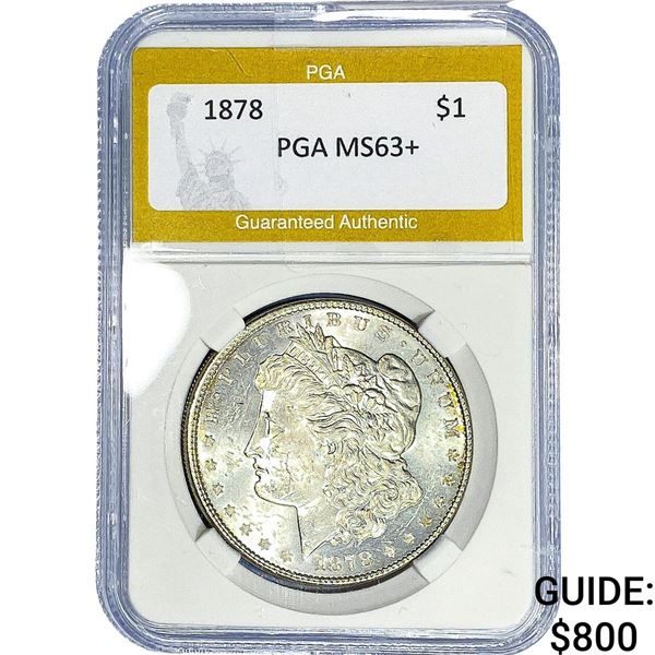 1878 Morgan Silver Dollar PGA MS63+