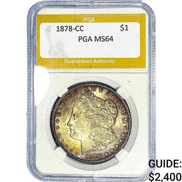 1878-CC Morgan Silver Dollar PGA MS64