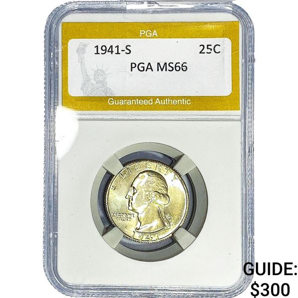 1941-S Washington Silver Quarter PGA MS66
