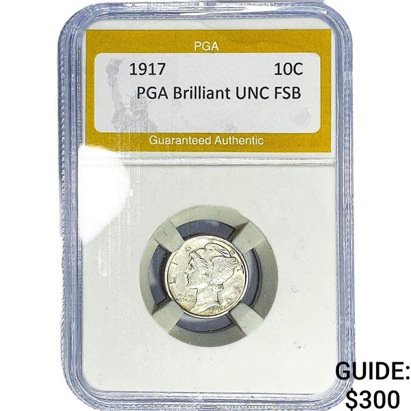 1917 Mercury Silver Dime PGA UNC