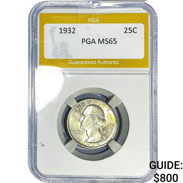 1932 Washington Silver Quarter PGA MS65