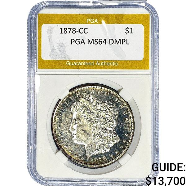 1878-CC Morgan Silver Dollar PGA MS64 DMPL