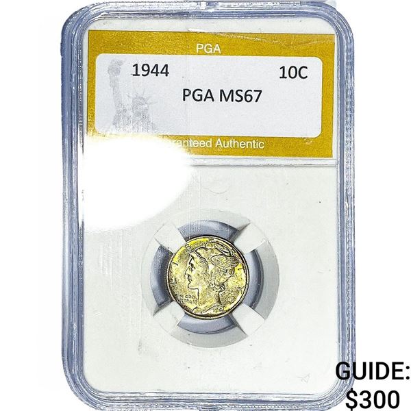 1944 Mercury Silver Dime PGA MS67