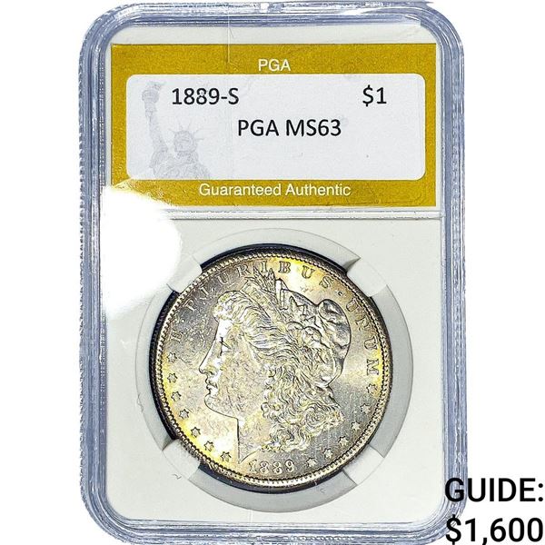 1889-s Morgan Silver Dollar PGA MS63