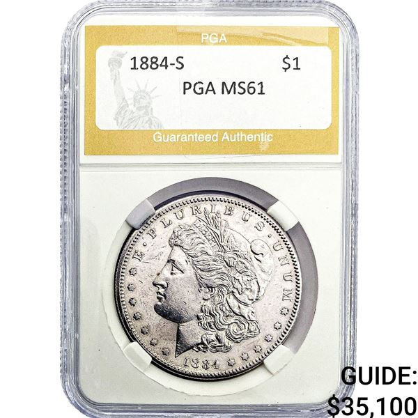 1884-S Morgan Silver Dollar PGA MS61