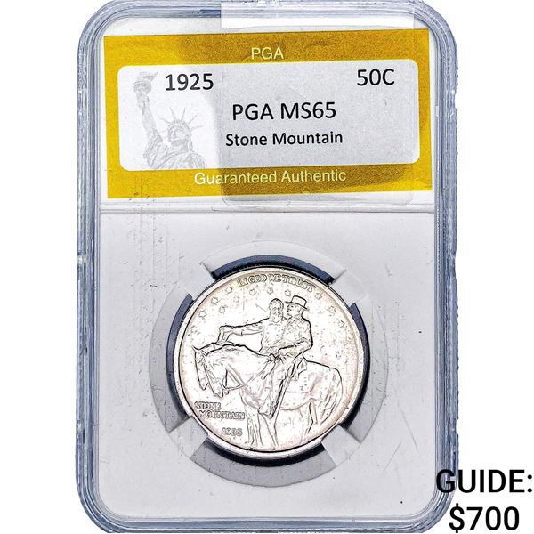 1925 Stone Mountain Half Dollar PGA MS65
