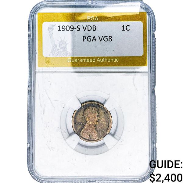 1909-S VDB Wheat Cent PGA VG8