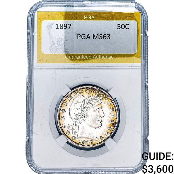1897 Barber Half Dollar PGA MS63