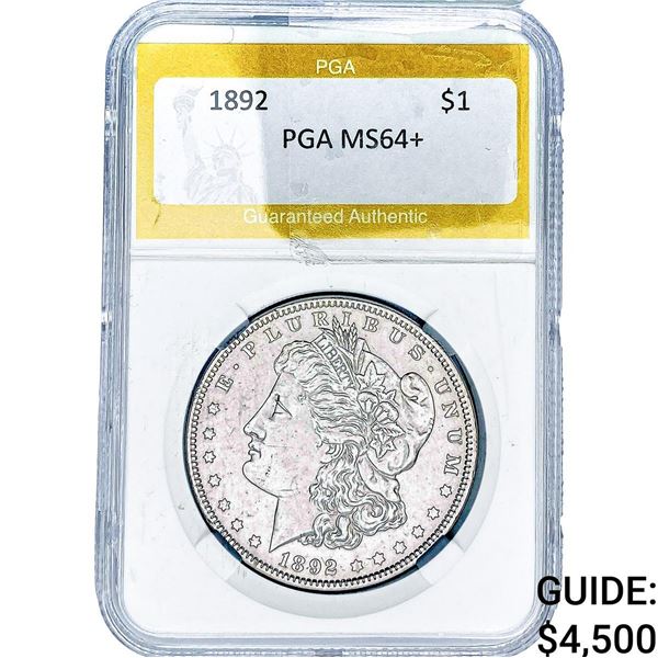 1892 Morgan Silver Dollar PGA MS64+