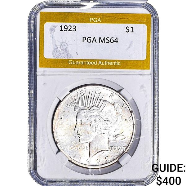 1923 Silver Peace Dollar PGA MS64