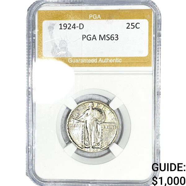 1924 Standing Liberty Quarter PGA MS63