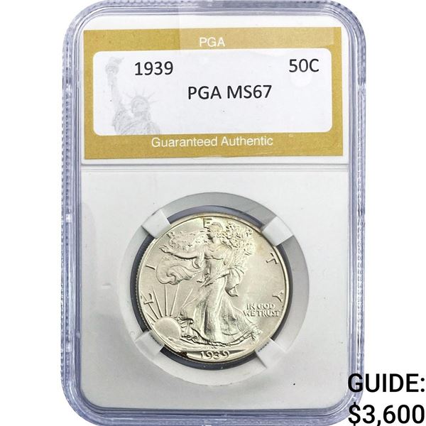 1939 Walking Liberty Half Dollar PGA MS67