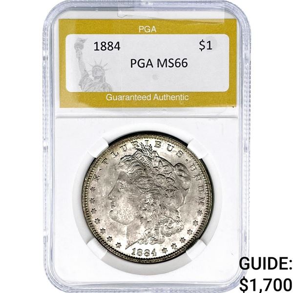 1884 Morgan Silver Dollar PGA MS66