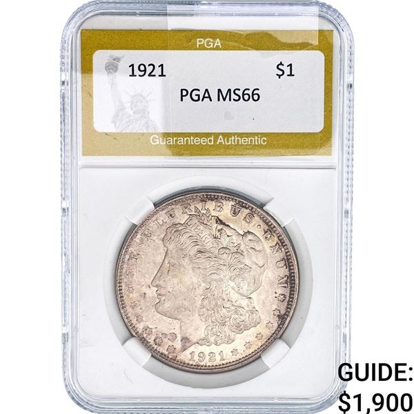 1921 Morgan Silver Dollar PGA MS66