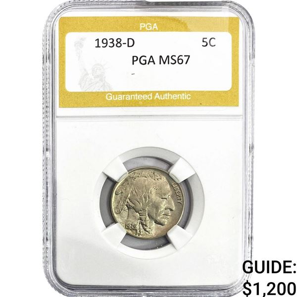 1938-D Buffalo Nickel PGA MS67