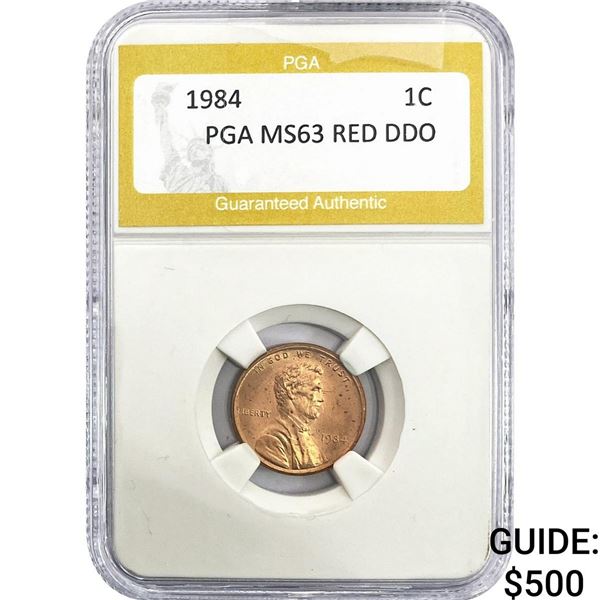 1984 Lincoln Memorial Cent PGA MS63 RED DDO