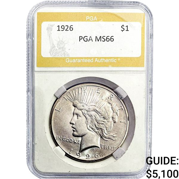 1926 Silver Peace Dollar PGA MS66