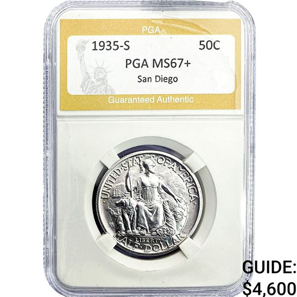1935-S San Diego Half Dollar PGA MS67+
