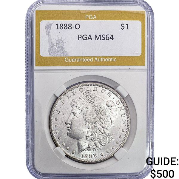 1888-O Morgan Silver Dollar PGA MS64